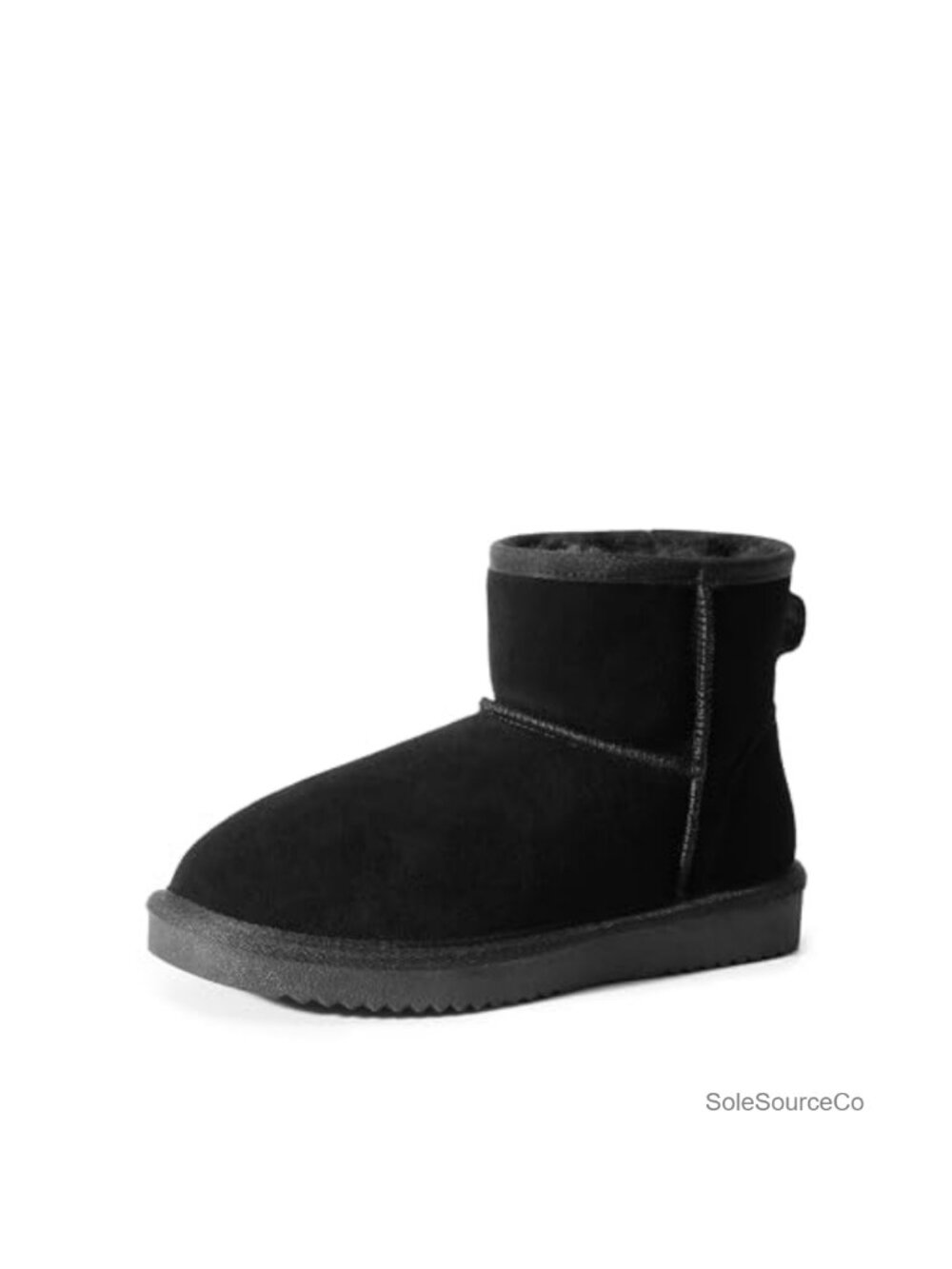 Women's Genuine Suede Winter Mini Snow Boots Faux Fur Lined Ankle Booties